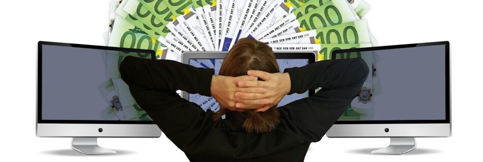 woman, euro, earn money, online, earn, online banking, relaxed, the back, monitor, work, viewing, completion, done, earn money, earn money, earn money, earn money, earn money, earn