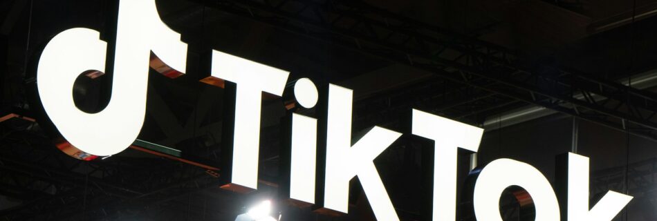 a sign with white text